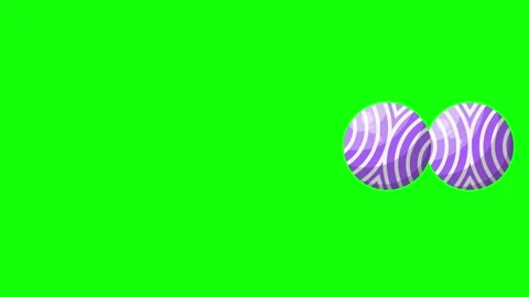 Green Purple Ball Screen Horizontal 16:9 Green Screen 스톡 동영상 340459777