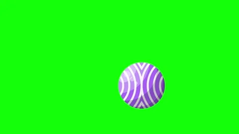 Green Purple Ball Screen Horizontal 16:9 Green Screen Vídeo Stock 340459786