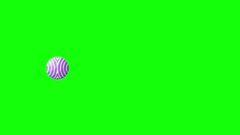 Green Purple Ball Screen Horizontal 16:9 Green Screen Video stock 340459834