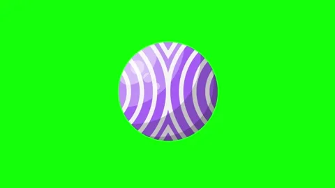 Green Purple Ball Screen Horizontal 16:9 Green Screen Stock Footage 340459850