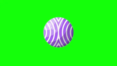 Green Purple Ball Screen Horizontal 16:9 Green Screen Stock Footage 340459869