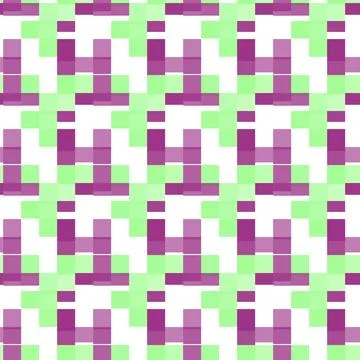 Green Purple Pixel Mosaic Pattern Illustrazione stock