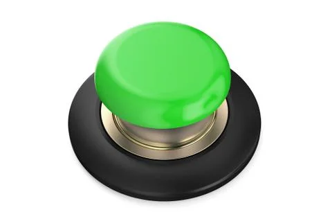 Green push button Stock Illustration