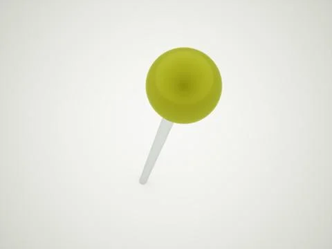 Green push pin rendered Stock Illustration