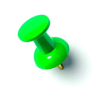 Green pushpin Stock Illustration