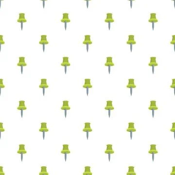 Green pushpins forming a seamless pattern background イラスト素材
