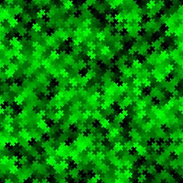 Green puzzle background, banner, texture. Vector jigsaw section template Stock Illustration