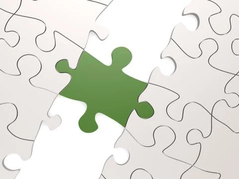 Green puzzle as a bridge Stock Illustration