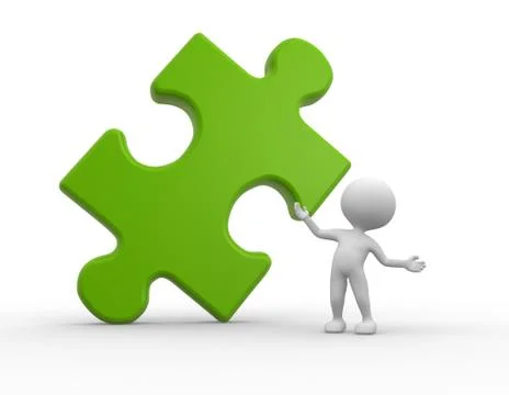 Green puzzle Illustrazione stock