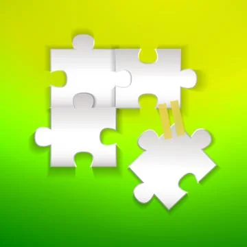 Green puzzle Stock Illustration