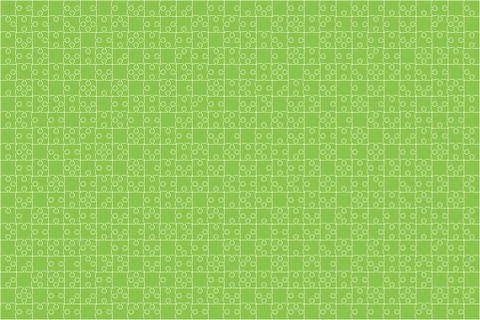 Green Puzzles Pieces Jigsaw - Vector Background. Stock Illustration