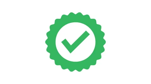 Green quality guarantee icon animation with checkmark symbol Stock Footage 317036267