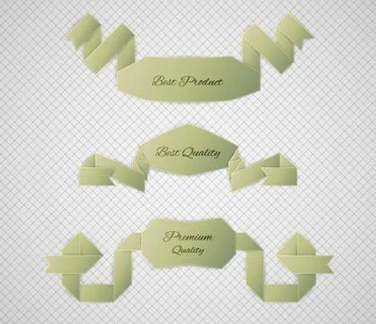 Green quality label Stock Illustration