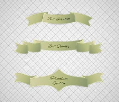 Green quality label Stock Illustration