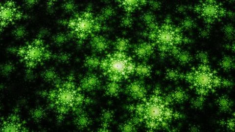 Green quantum mechanics computer generated abstract background Stock-Illustration