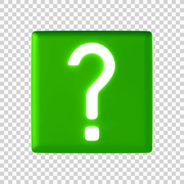 Green question mark icon symbolizing inquiry and curiosity Illustrazione stock