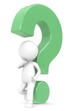 Green question mark Stock Illustration