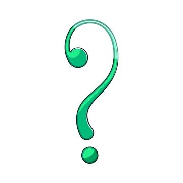 Green question mark symbol representing challenge thinking 스톡 일러스트