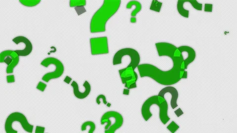 Green question marks falling down on bla... | Stock Video | Pond5