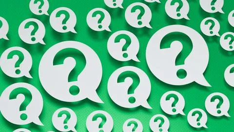 Green question marks Stock Illustration