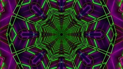 Green radar 4k colored neon star 3d illustration motion design vj loop Stock Footage 160836631