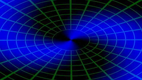Green Radar Grid Over Blue Radial Gradient Video stock 139718229