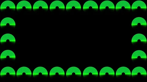 Green radar horizontal frame Stock Footage 306508323