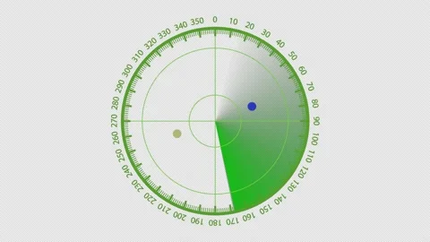 Green radar is looking for objects. Stock Footage 144091259