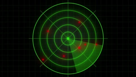Green Radar Scan Animation rendered animation Stock Footage 313148937