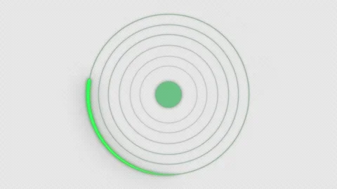 Green Radar Scan Sweep With Concentric Circles Seamless Loop Alpha Video stock 332859877