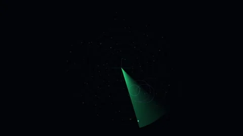 Green Radar Scan Sweep Loop - Sci-Fi HUD Detection Interface Backdrop Stock Footage 341568364