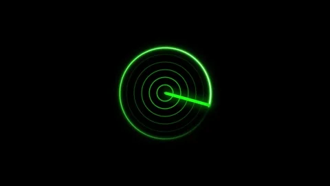 A green radar screen displays concentric circles and a sweeping line agains.. Stock Footage 328458269