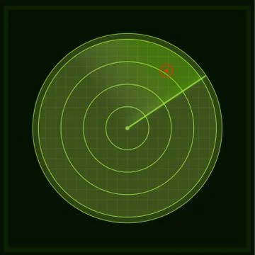 Green radar screen Stock Illustration