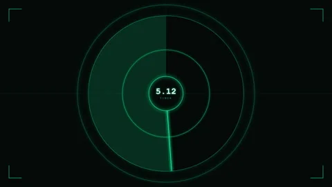 Green radar screen with numbers. Vídeo Stock 337012519