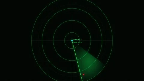 Green Radar Screen Scanning Animation Stock Footage 340666948