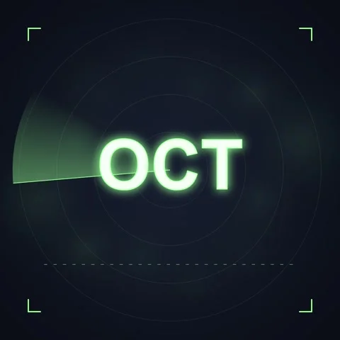Green Radar Screen with Sweep Line and Concentric Circles, Technological Scan Stock Footage 348231222