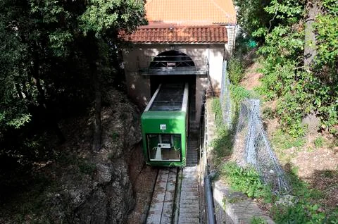 Green railroad Stock Photos