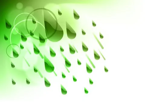 Green rain Illustrazione stock
