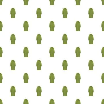 Green raincoat pattern for all weather protection Illustrazione stock