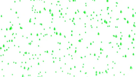 Green Raindrops On a White Background 스톡 동영상 145380906