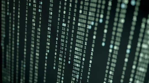 Green Random Binary Digital Fall on Black Background Video stock 167319955