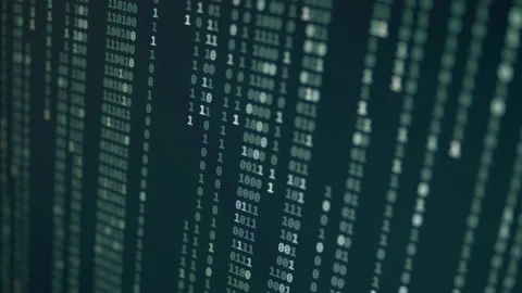 Green Random Binary Digital Fall Background Video stock 167324719