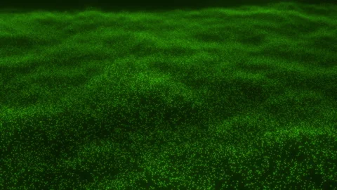 Green Rapidly Twitching Particles Rushing Past Vibrating and Bouncing on Black 動画素材 334165562