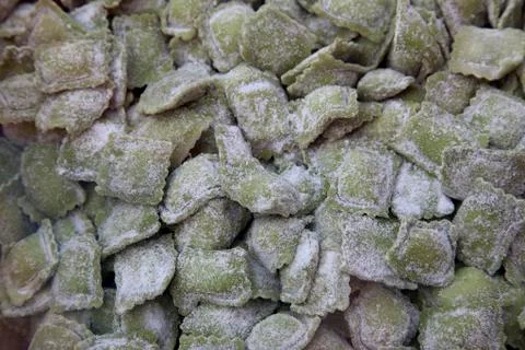 Green raviolini Stock Photos