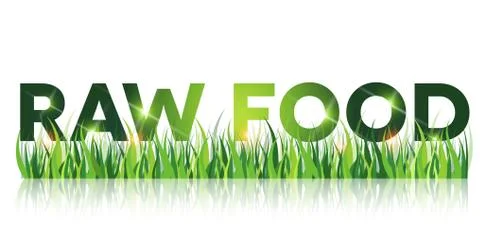Green raw food message Stock Illustration