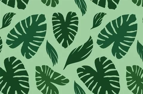 A green raw leaf pattern design , seamless pattern with leaves, 스톡 일러스트