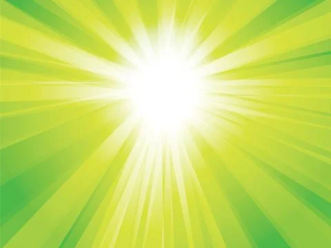 Green rays background Stock Illustration