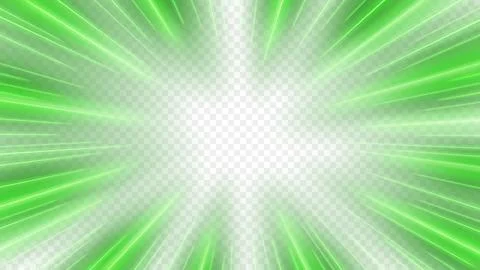 Green Rays Zoom In Motion Effect, Light Color Trails, Ready For Green Backg.. Stock Illustration