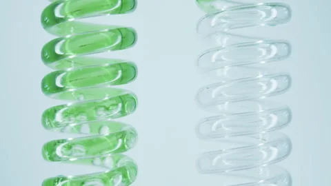 Green reagent with water in a flask. Stock Footage 270161385