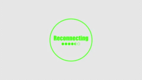 Green reconnecting message with loading dots Stock Footage 339253857